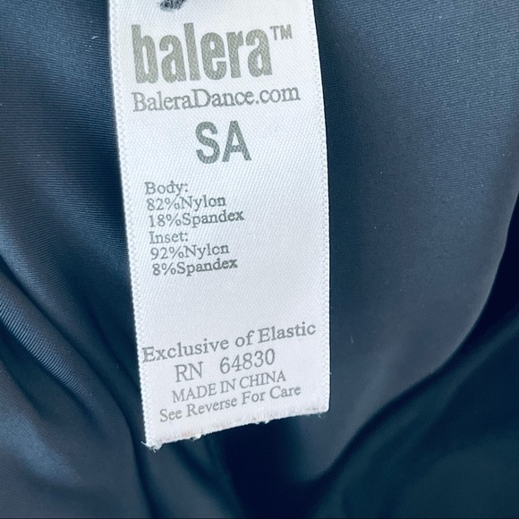BALERA dance mesh panels full length tights leggings size small - Picture 3 of 11